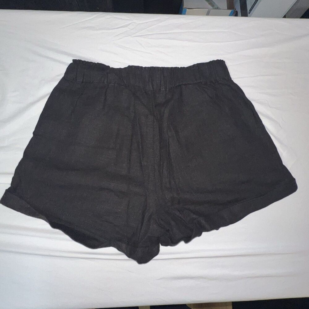 BLANK NYC Black Linen Blend Shorts Size XS - Picture 3 of 6